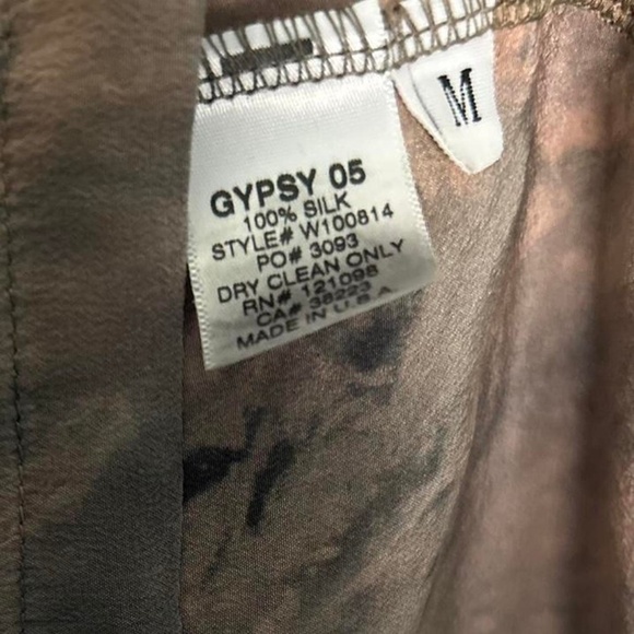 Gypsy 05 sold at Free People and Anthropologie  100% Silk Flutter sleeve Dress - Picture 7 of 7